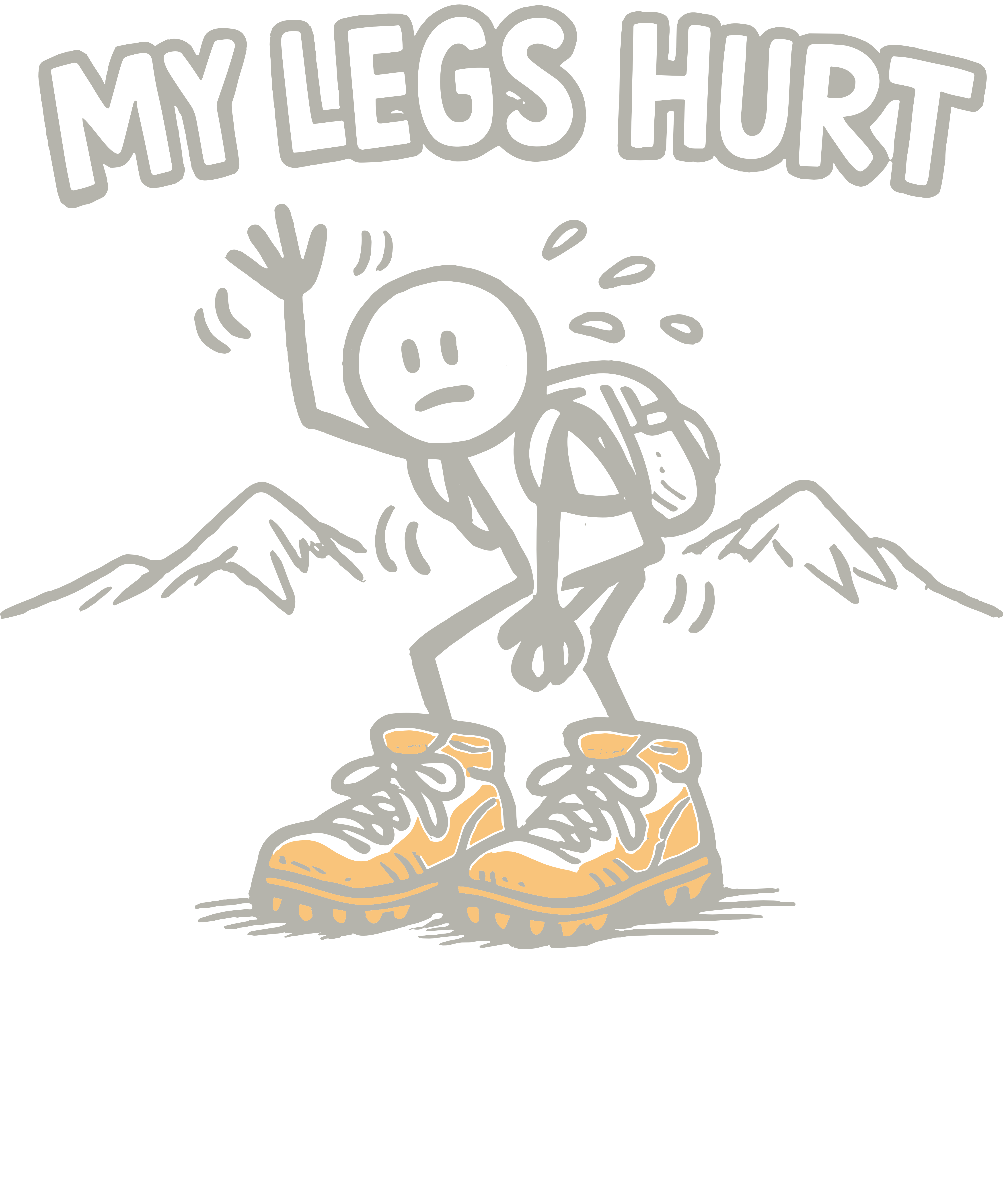 My Legs Hurt Oversized Tee — Layout 3